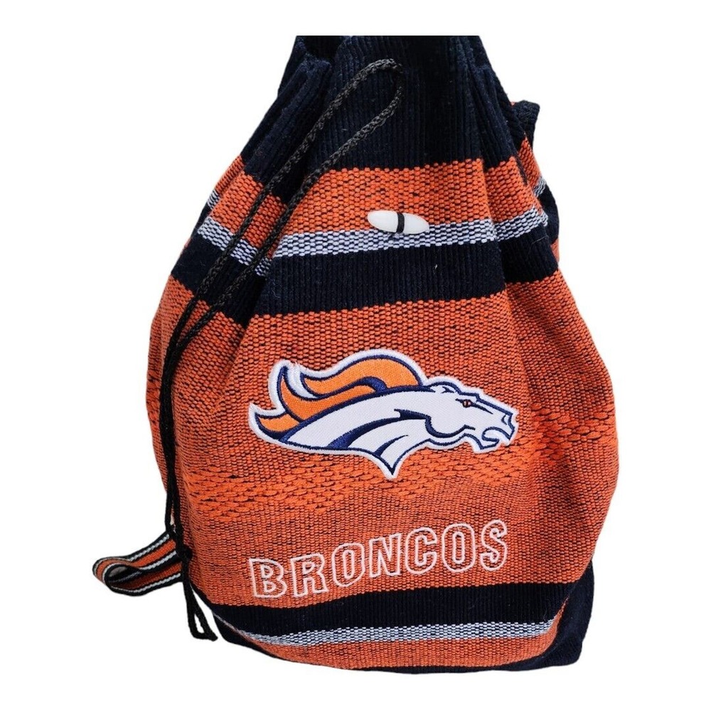 NFL Denver Broncos Backpack Bag‎ Orange Embroidered Logo Beachy Boho Football